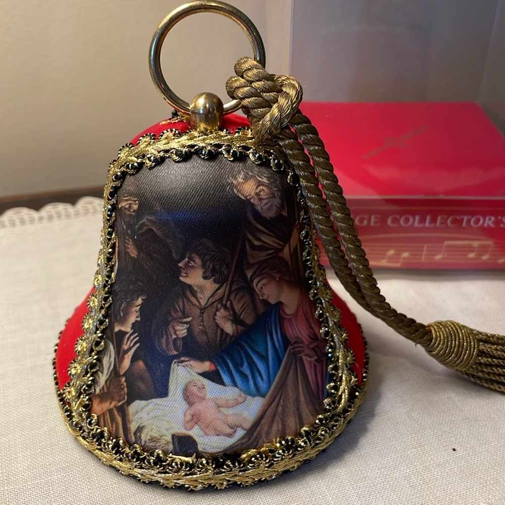 Reuge 1985 Musical Bell Silent Night Working Christmas Ornament